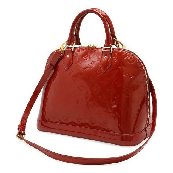Pre Loved louis vuitton Alma Handbag Monogram Women red | red Handbags - Picture 2 of 8